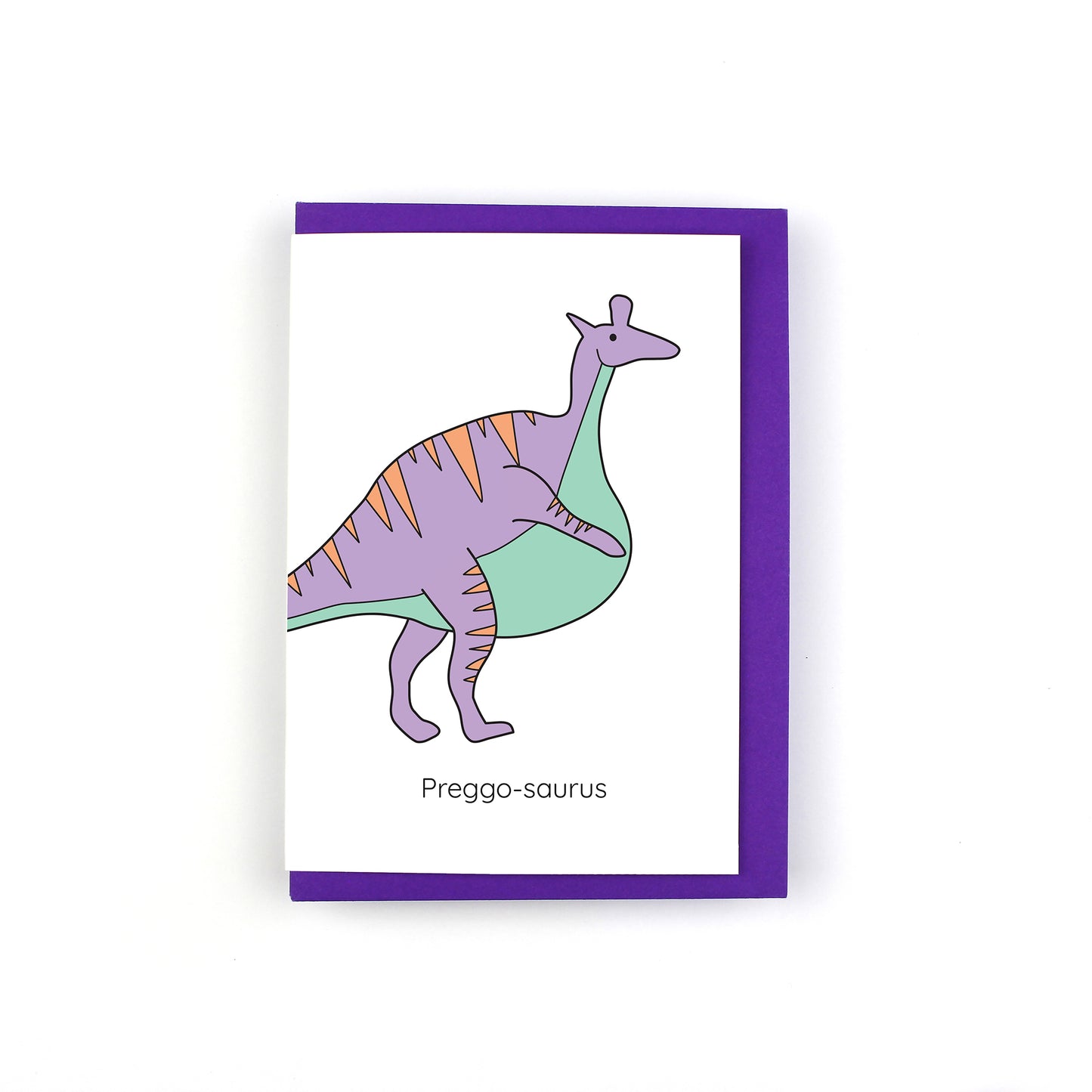 Preggo-saurus Dinosaur Greeting Card
