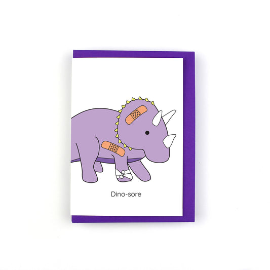 Dino-Sore Dinosaur Greeting Card