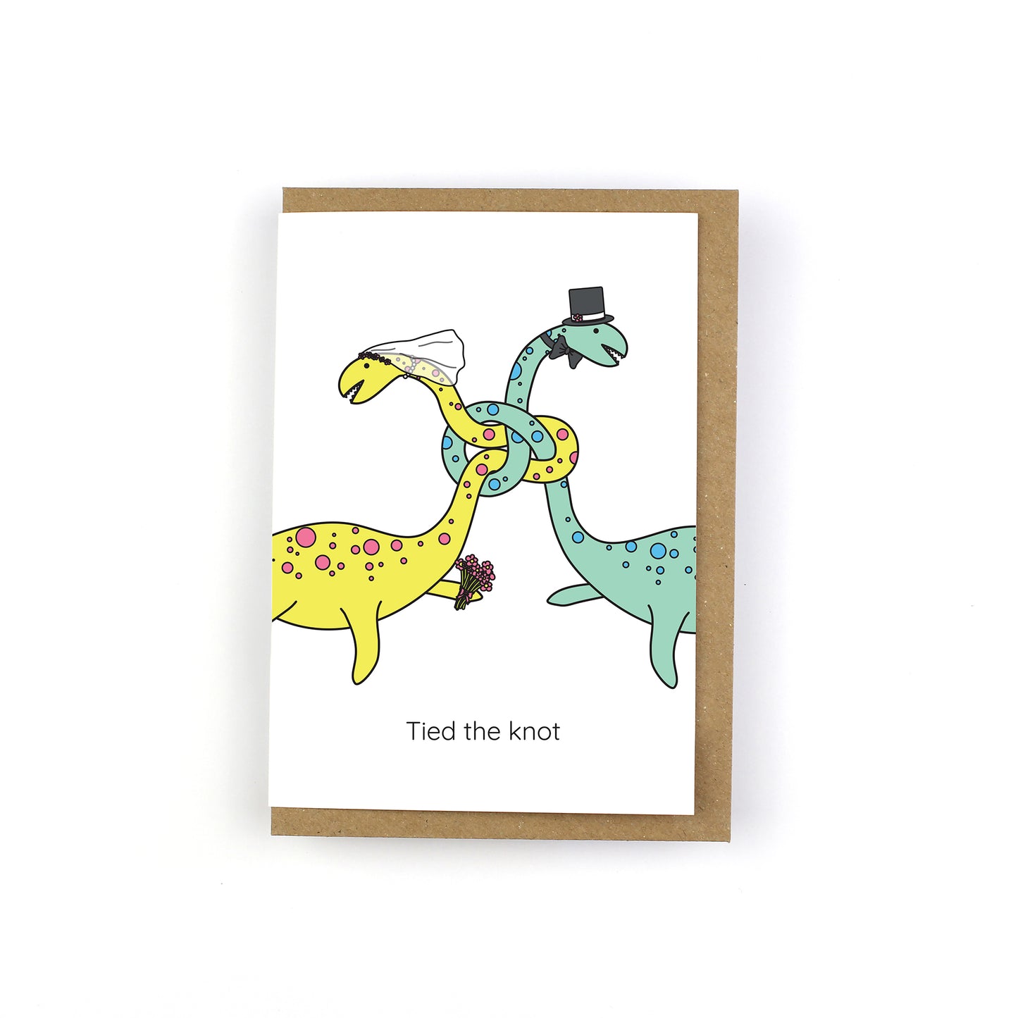 Tied The Knot Wedding Greeting Card