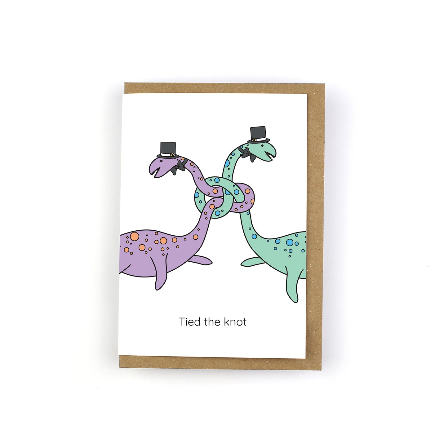 Tied The Knot Wedding Greeting Card - Same Sex - Groom/Groom