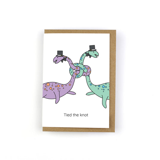 Tied The Knot Wedding Greeting Card - Same Sex - Groom/Groom