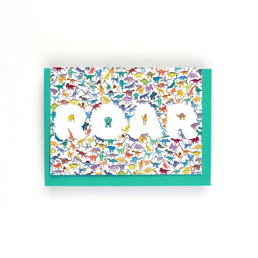 ROAR Dinosaur Greeting Card