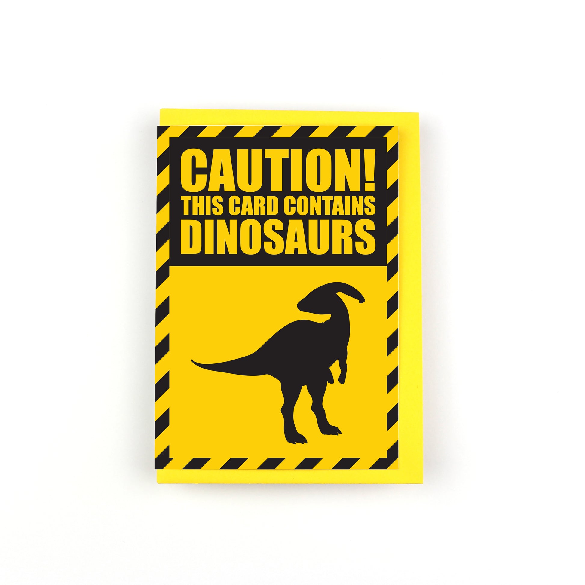 Caution card - parasaurolophus