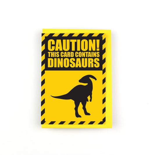 Caution card - parasaurolophus
