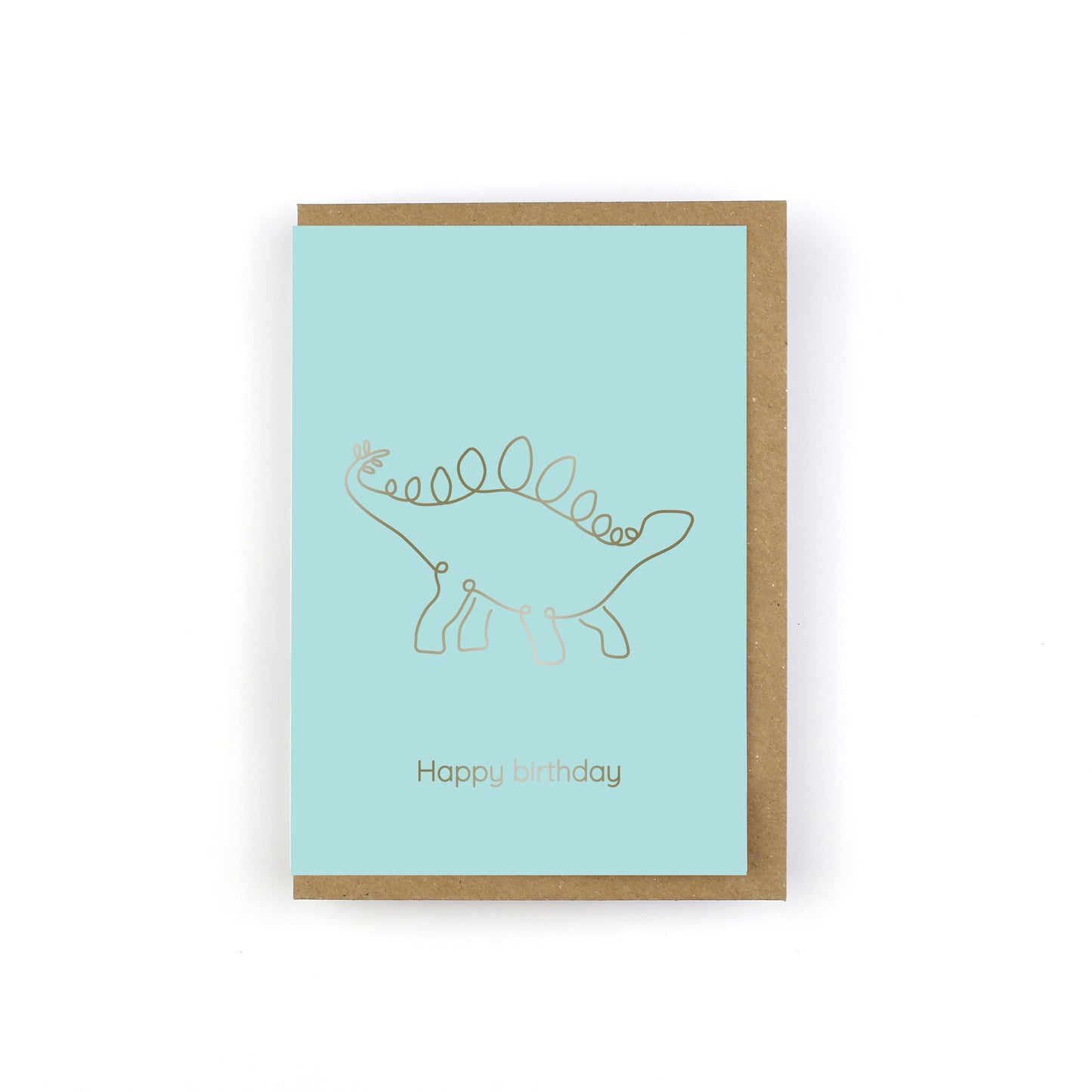 Happy Birthday Dinosaur Greeting Card - Line-O-Saurs