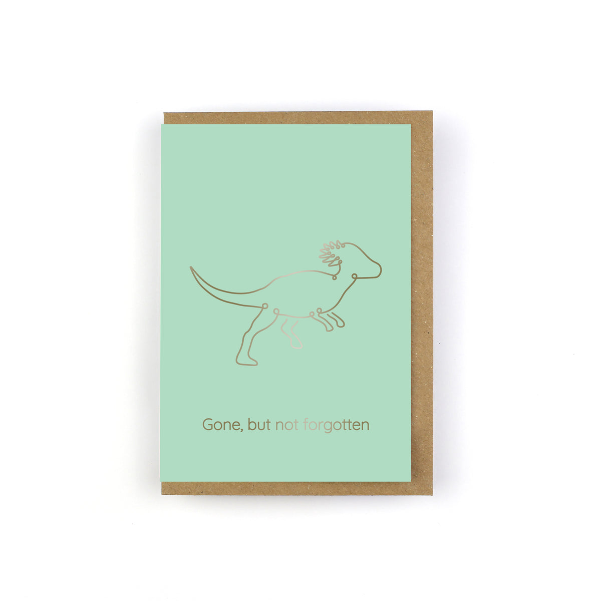 Gone, but not forgotten Dinosaur Greeting Card - Line-O-Saurs