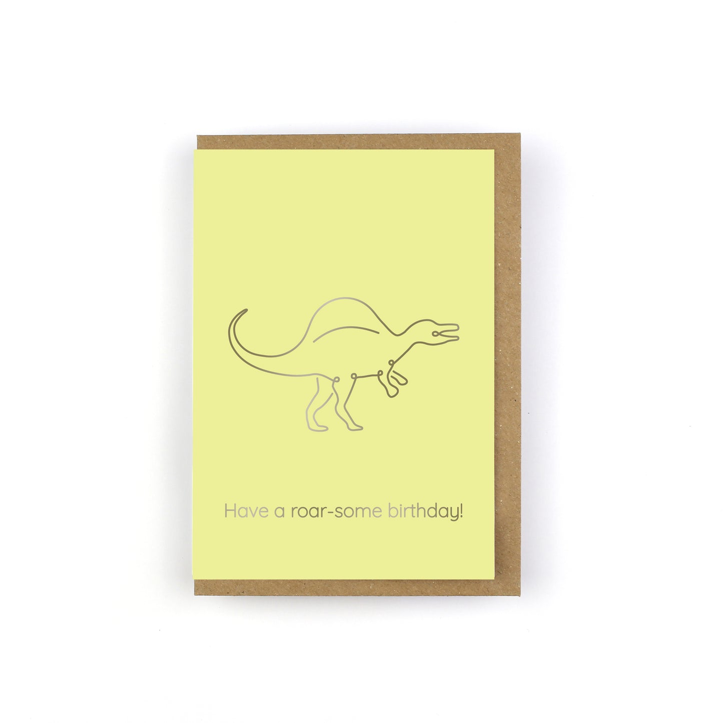 Have a roar-some birthday! Dinosaur Greeting Card - Line-O-Saurs