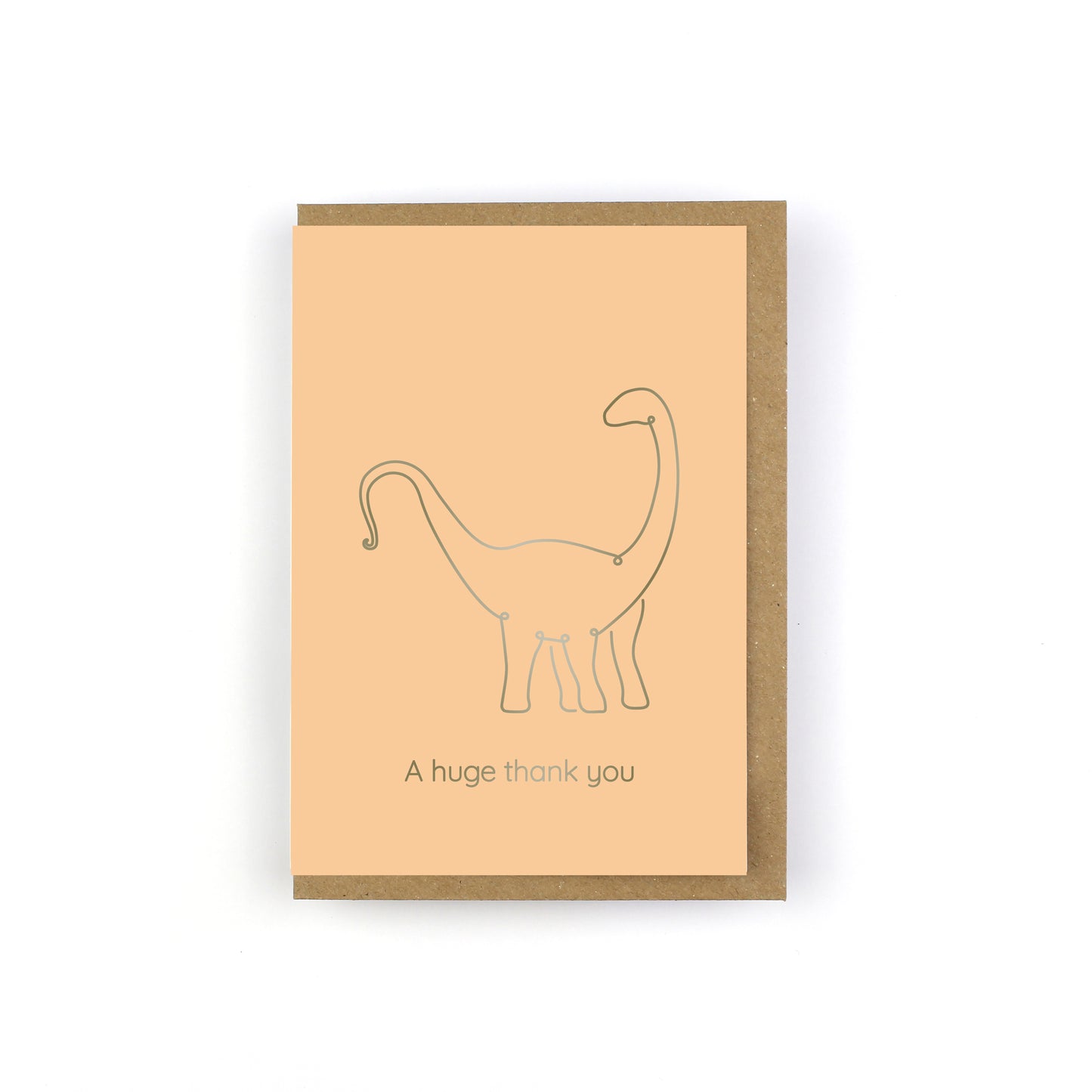 A Huge Thank You Dinosaur Greeting Card - Line-O-Saurs