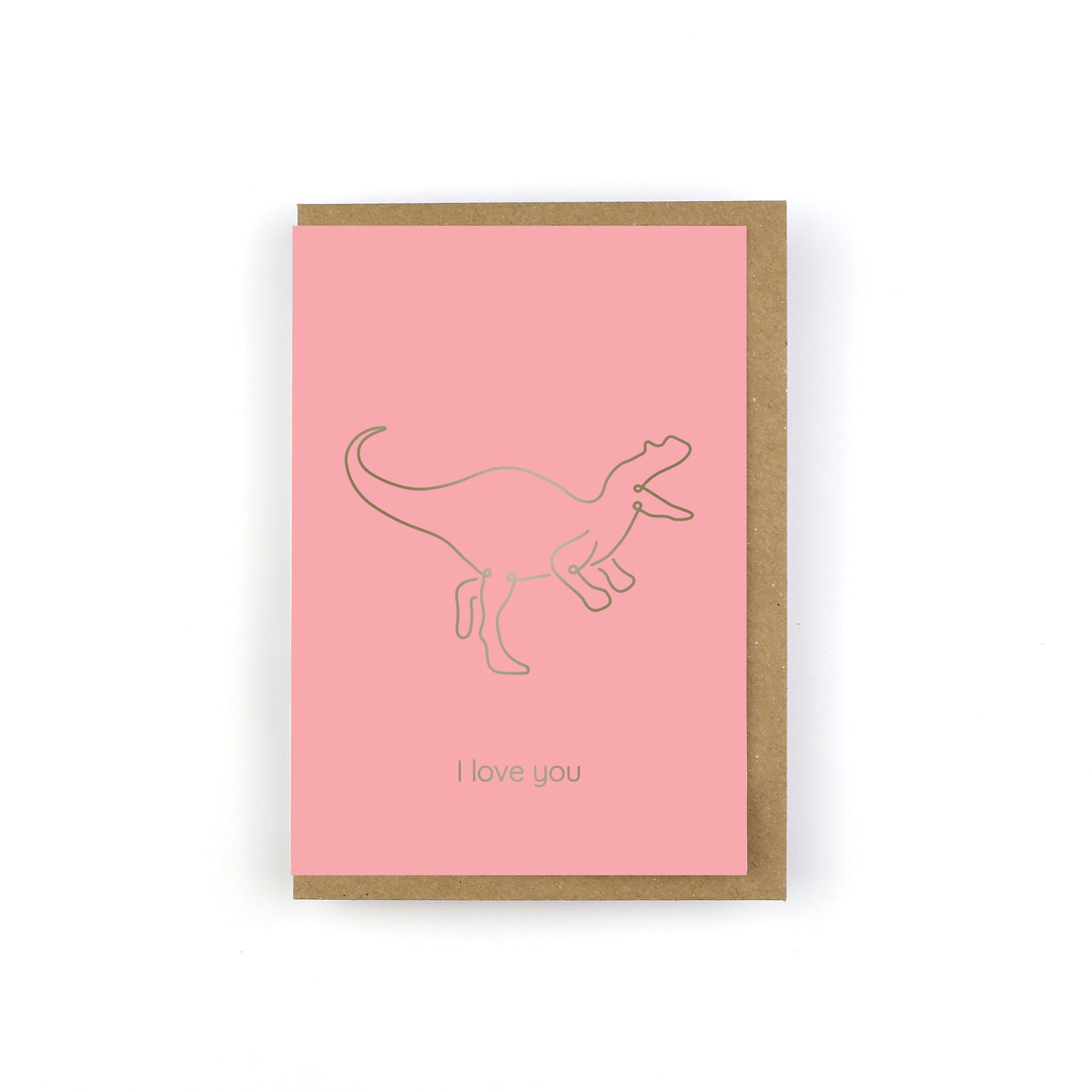 I Love You Dinosaur Greeting Card - Line-O-Saurs