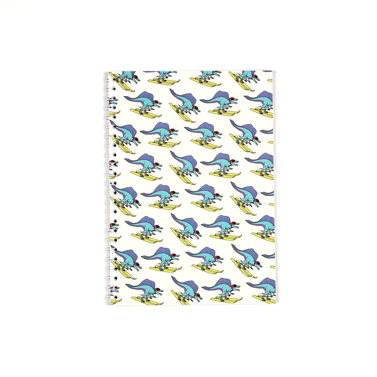 Skiing Dinosaur Spiral Notebook