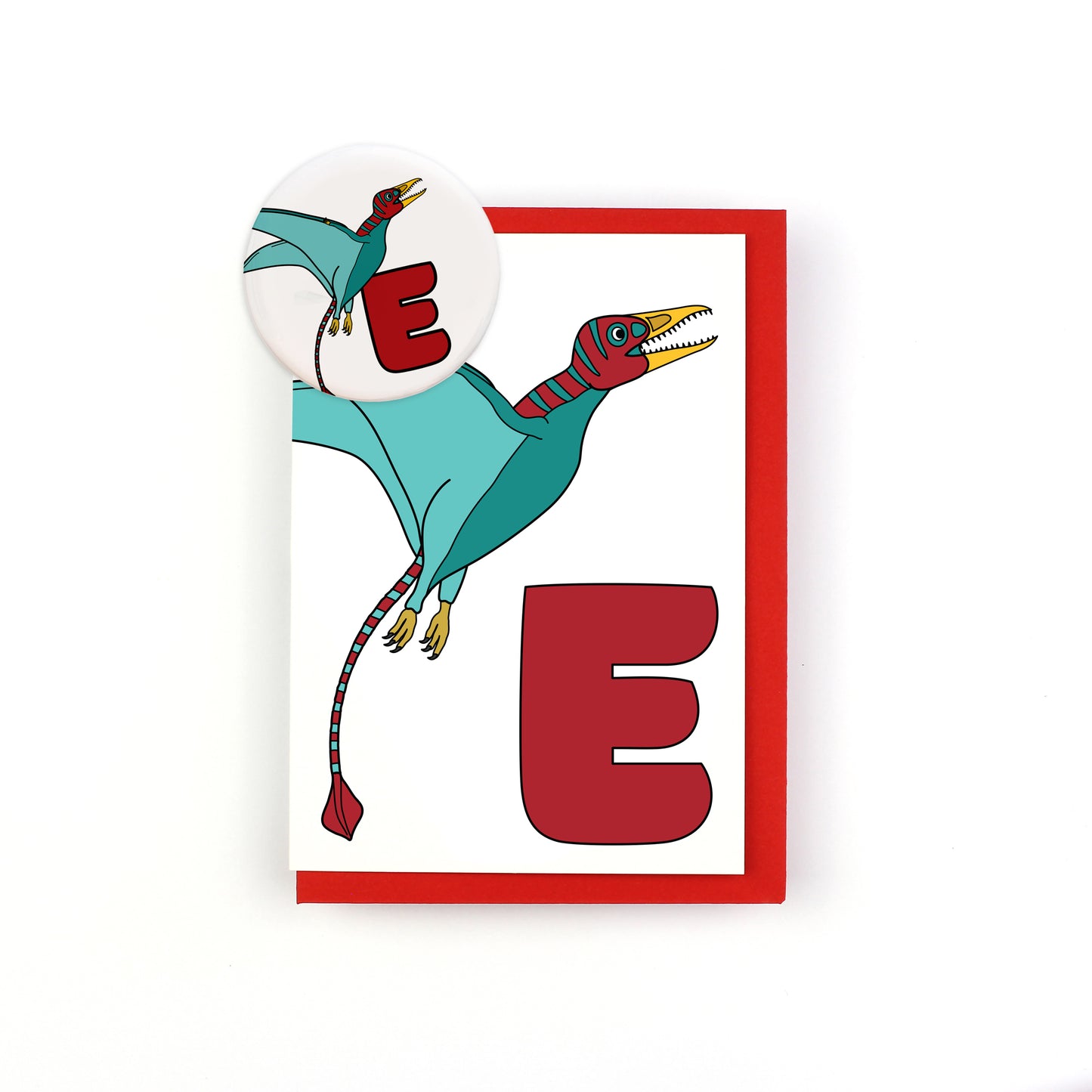 Dinosaur Alphabet E Greeting Card