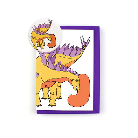Dinosaur Alphabet J Greeting Card