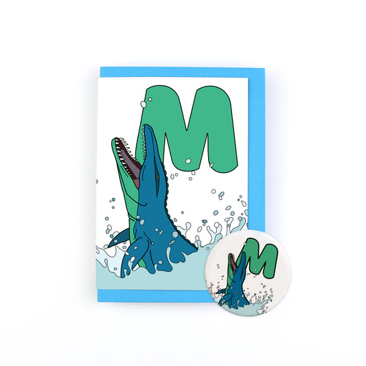 Dinosaur Alphabet M Greeting Card