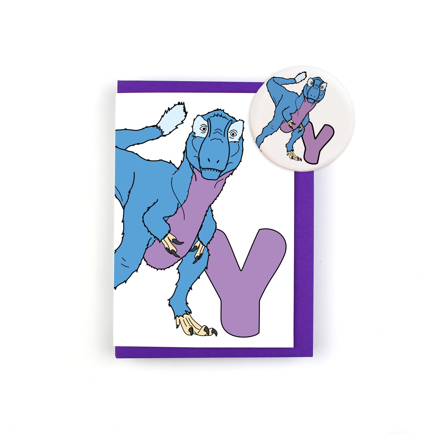 Dinosaur Alphabet Y Greeting Card