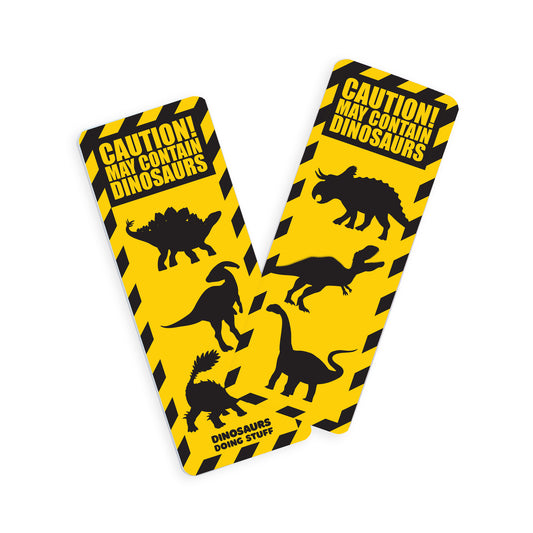 Dinosaur Caution Bookmark