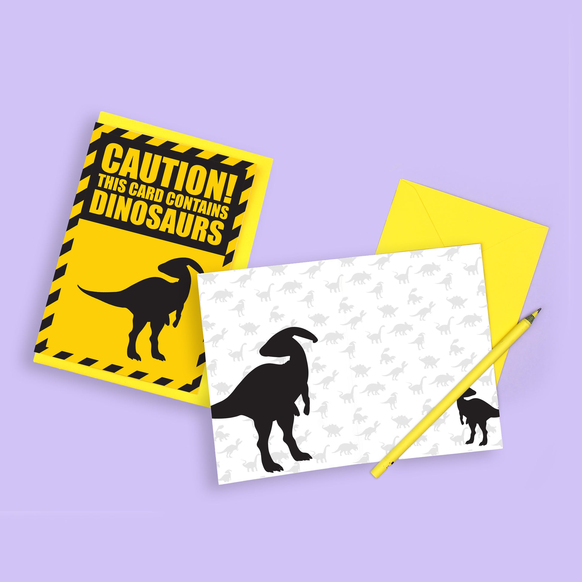 Caution card showing inside design