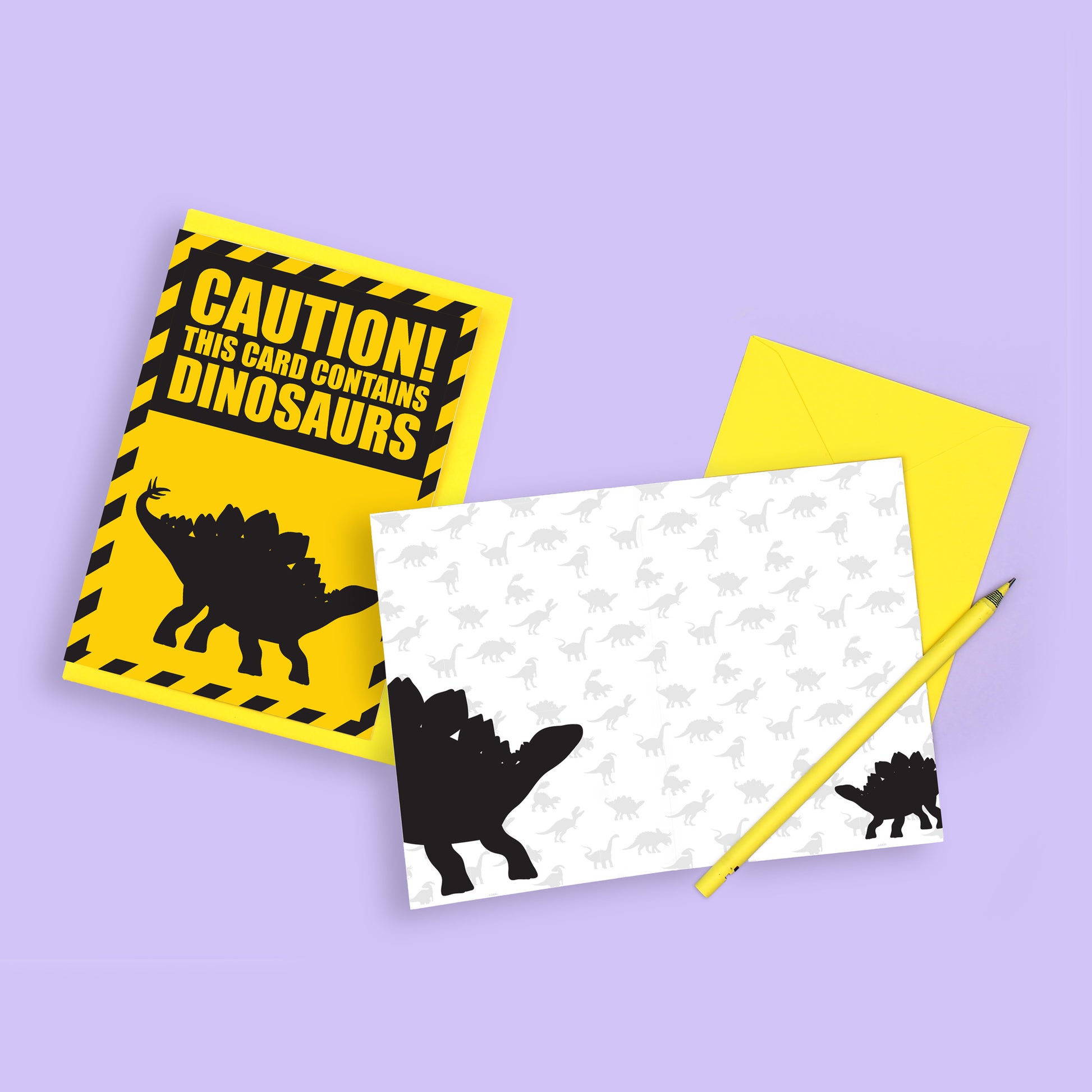 Caution card showing inside design