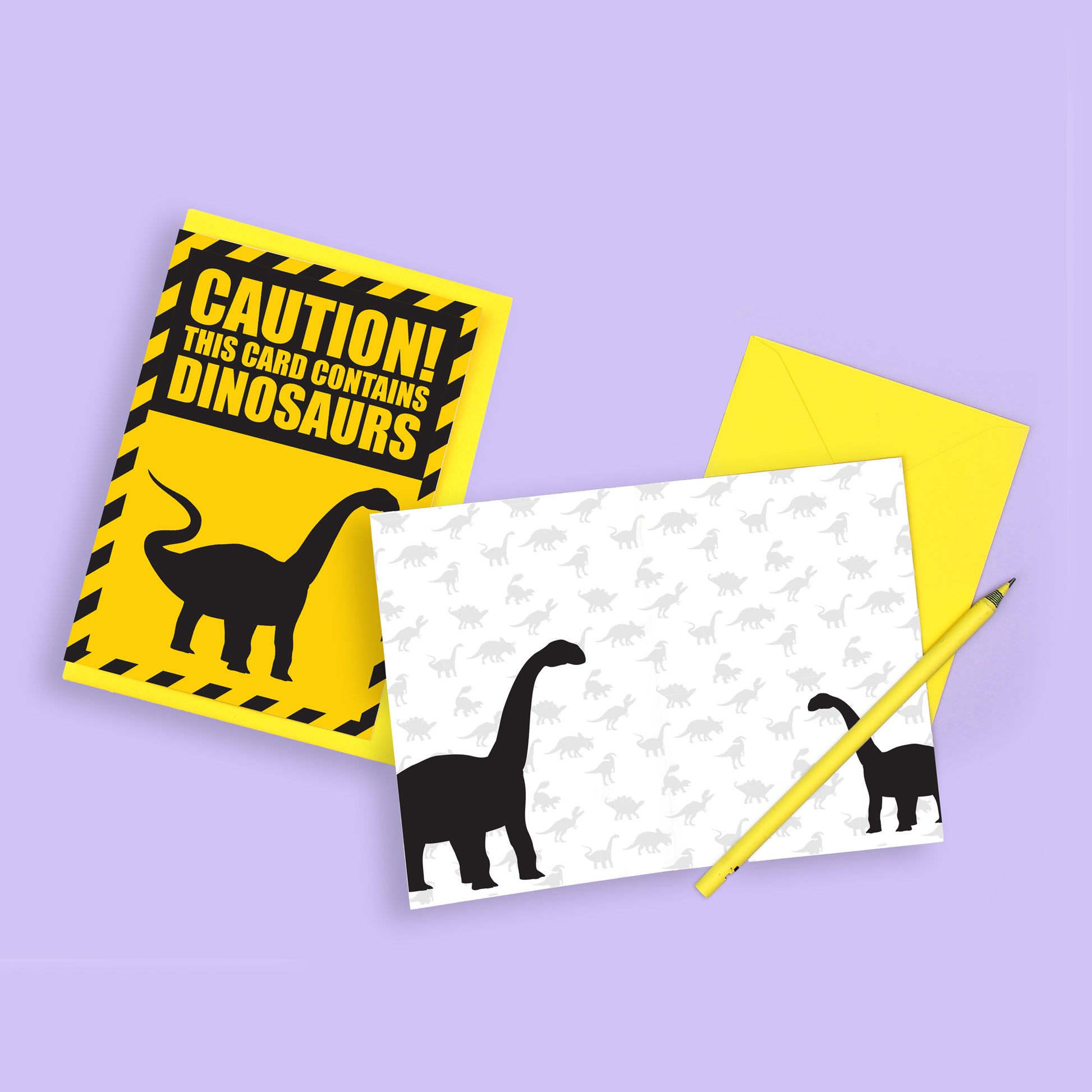 Caution card showing inside design