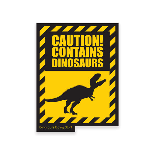 Caution Dinosaur Vinyl Sticker - Quilmesaurus