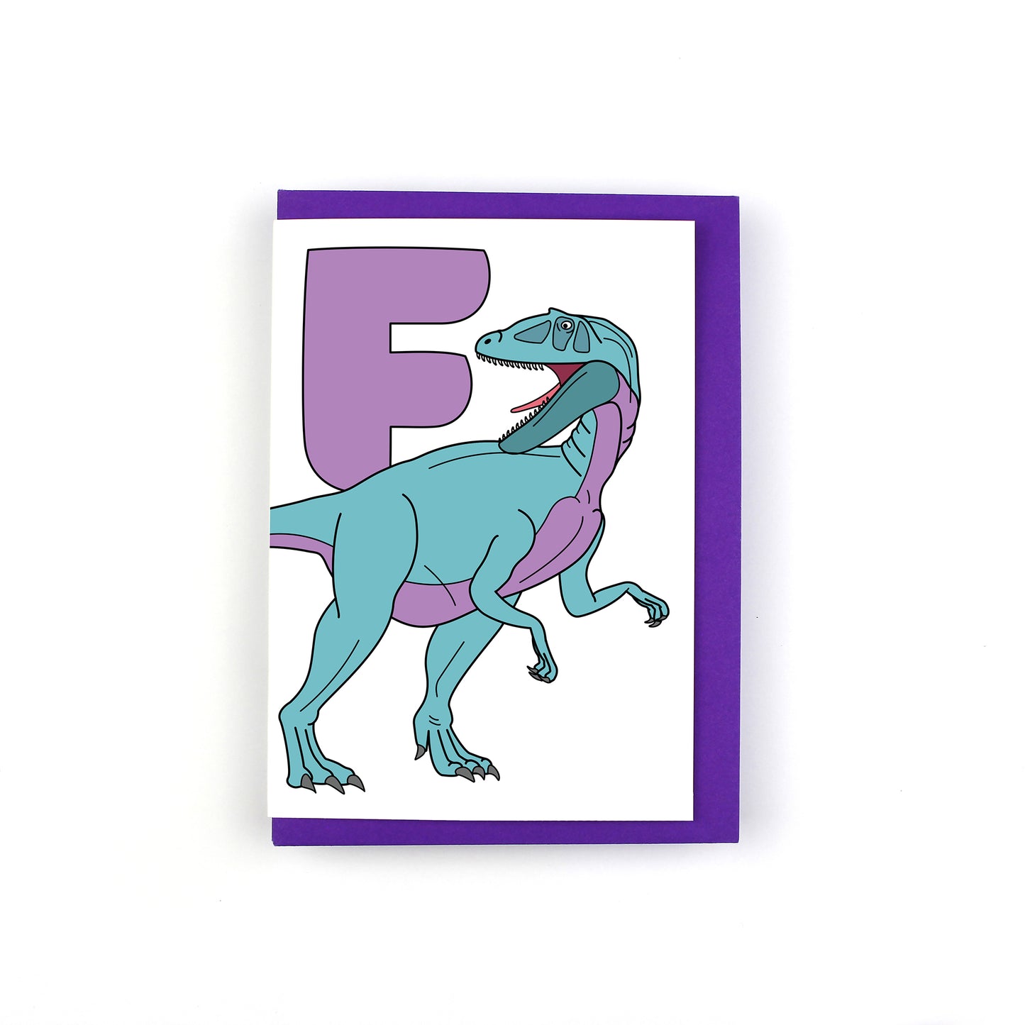 Dinosaur Alphabet F Greeting Card