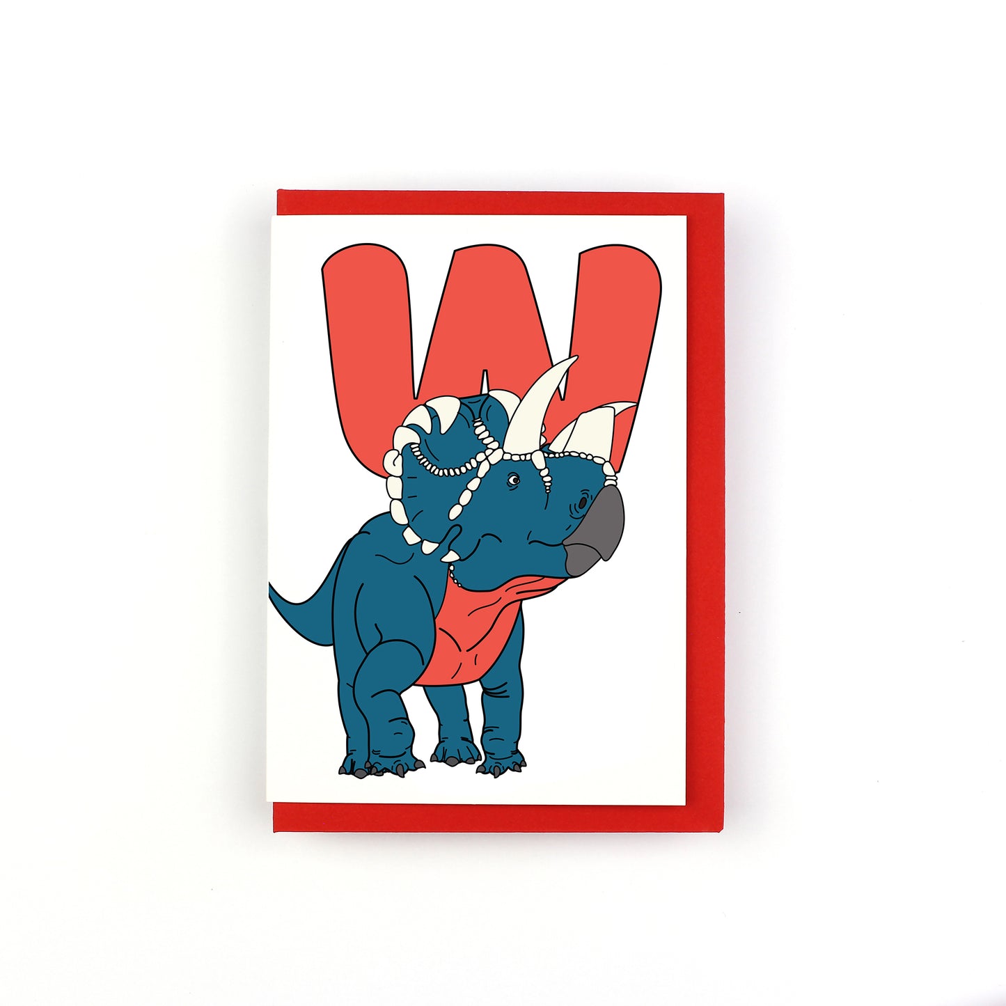 Dinosaur Alphabet W Greeting Card