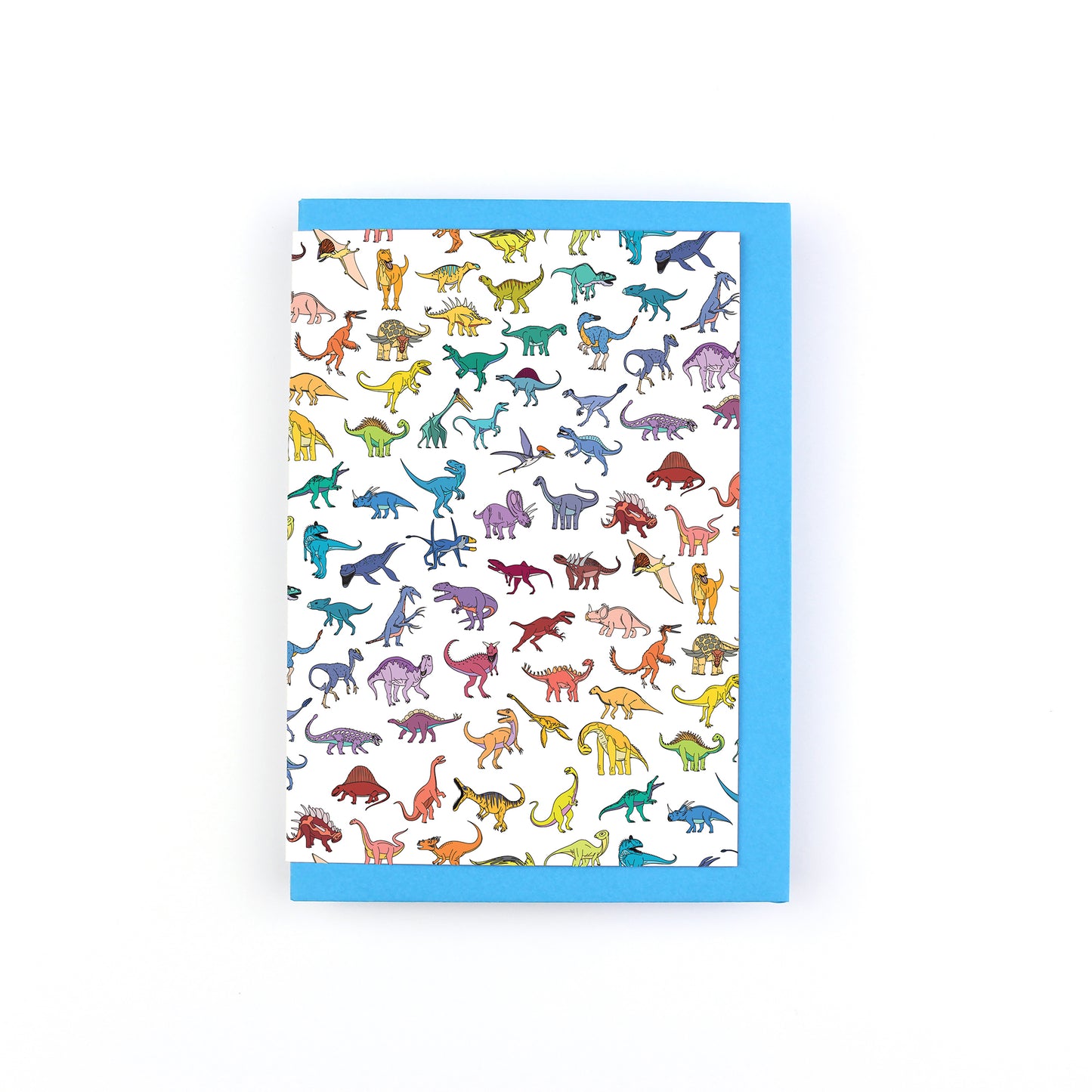 Rainbow Pattern Dinosaur Greeting Card