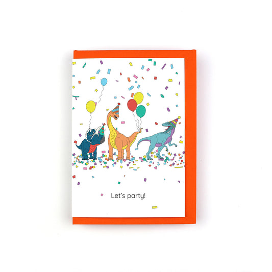 Let's Party Dinosaur Greeting Card