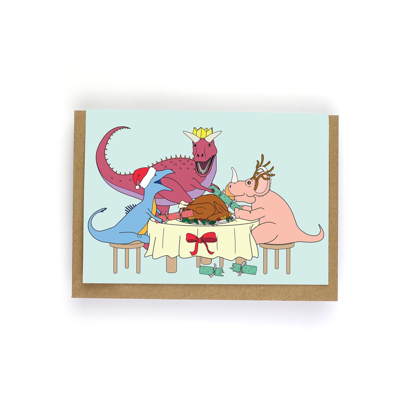 dinner dinosaurs greeting cards