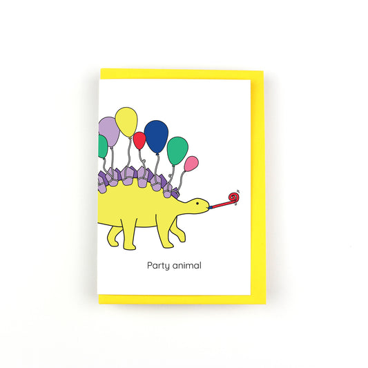 Party Animal Dinosaur Greeting Card