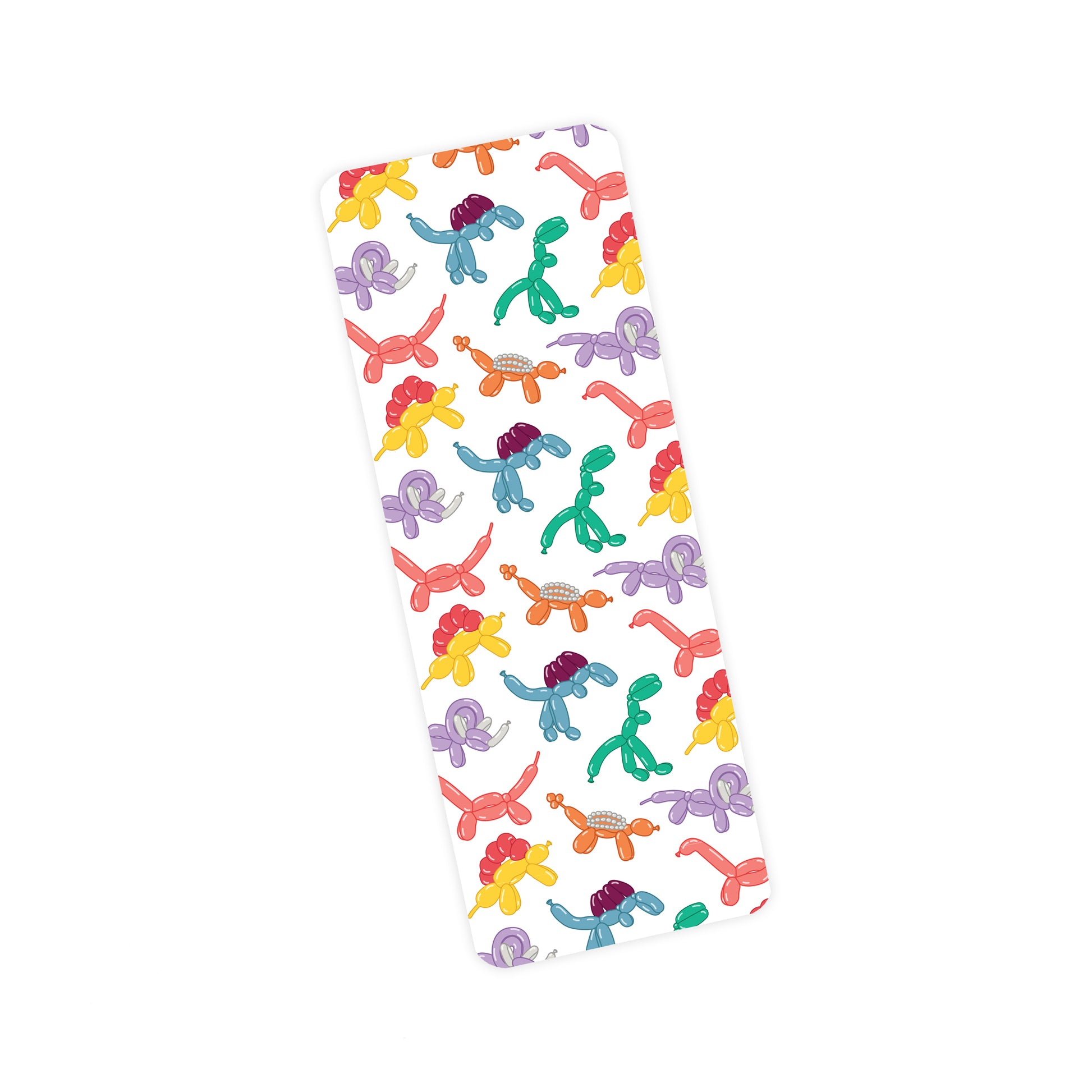 Balloon Animal Dinosaur Bookmark on a white background