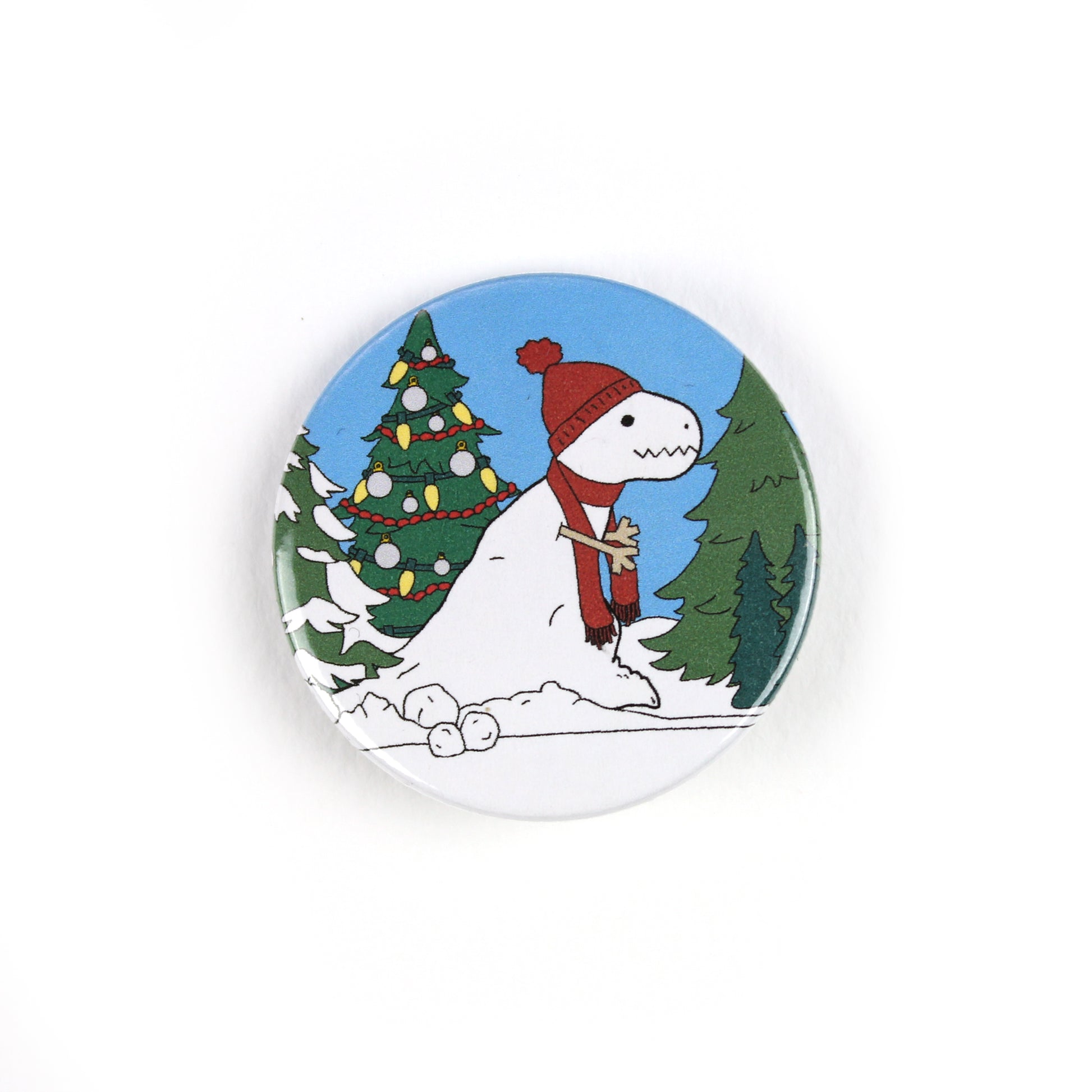 mini snow-rex badge on a white background