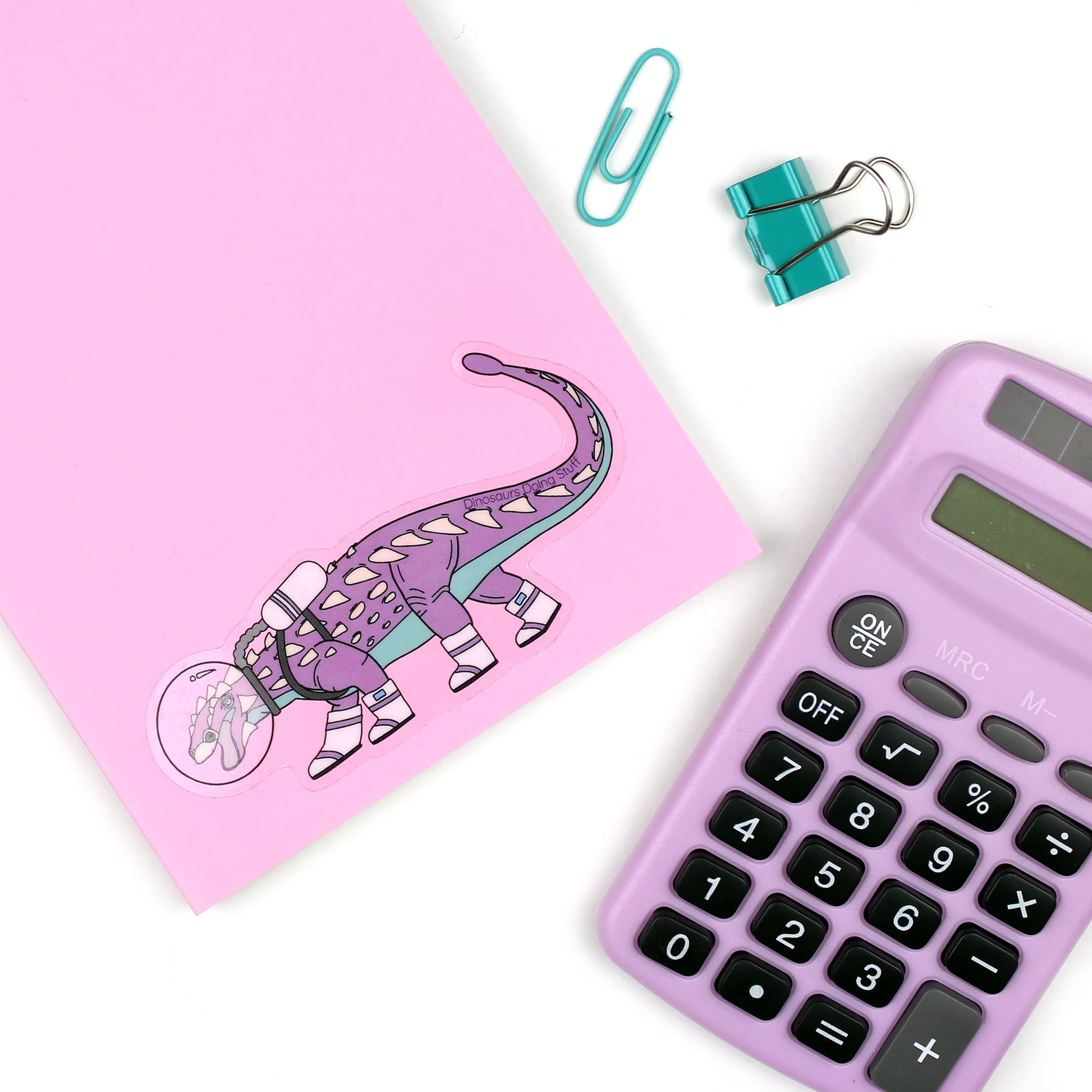 Astronaut Dinosaur Clear Vinyl Sticker - Zuul