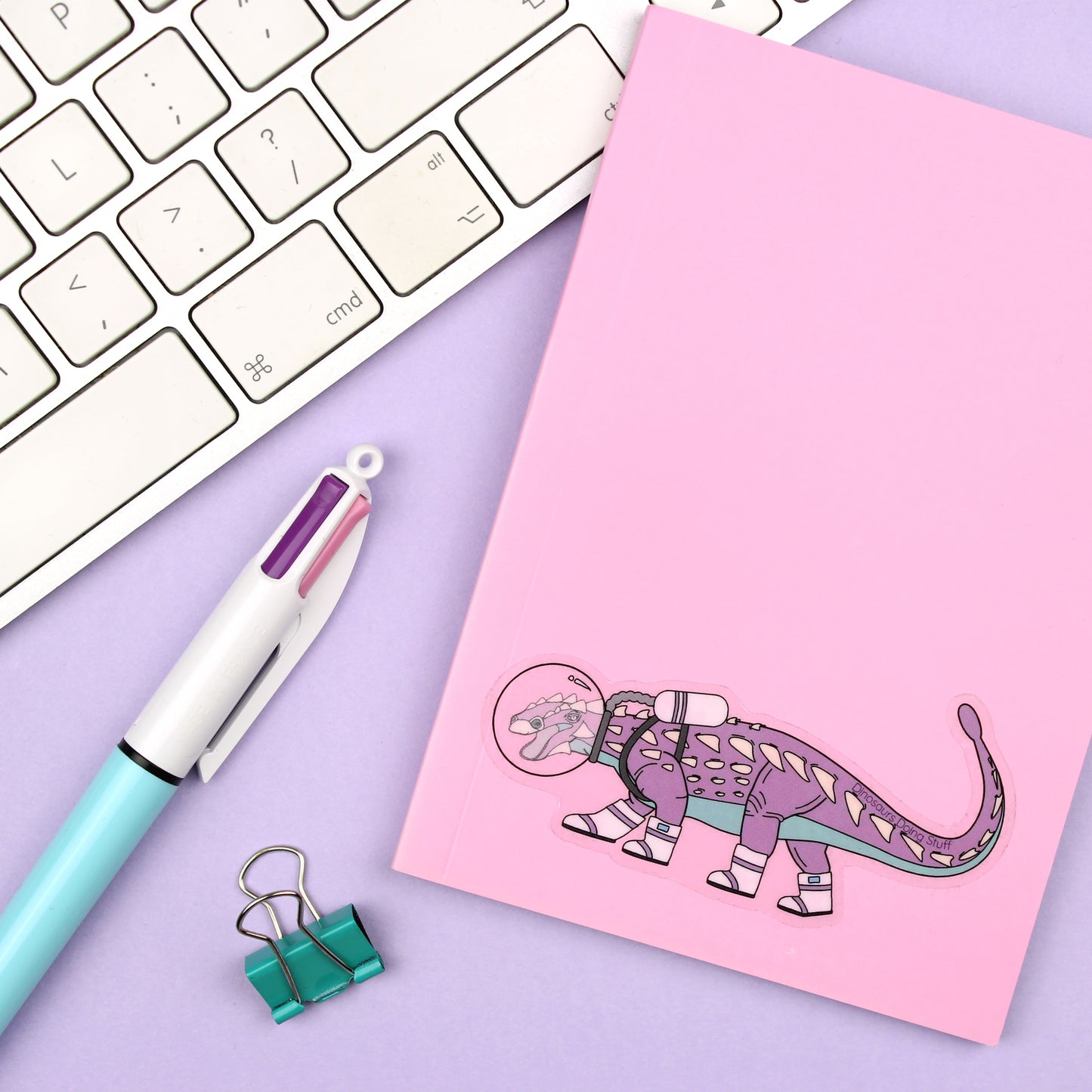 Astronaut Dinosaur Clear Vinyl Sticker - Zuul