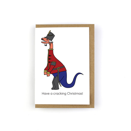 Have A Cracking Christmas Dinosaur Christmas Greeting Card