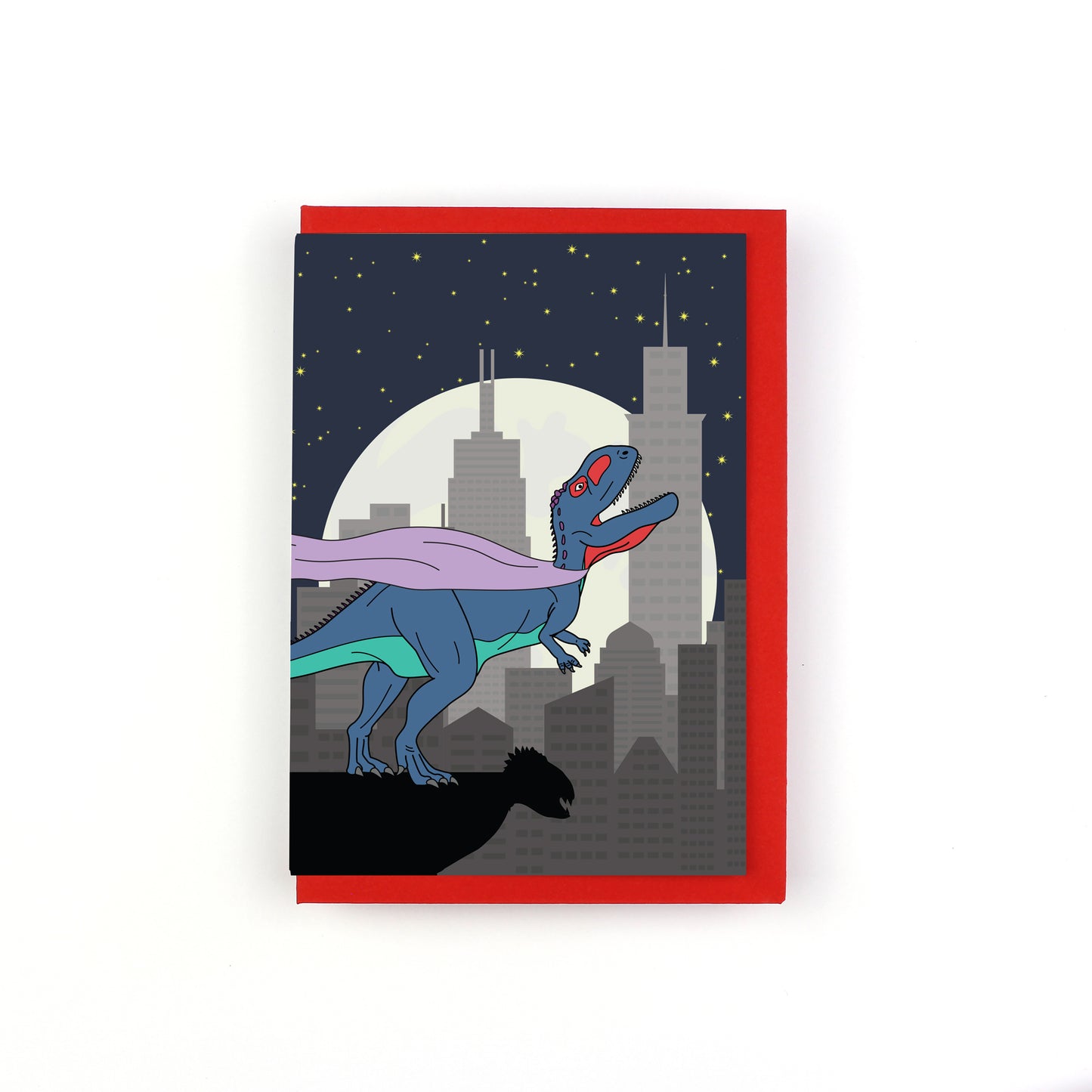 Superhero Dinosaur Greeting Card
