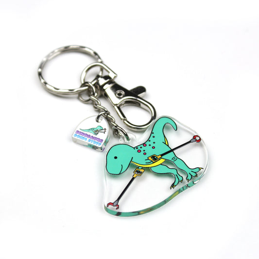 grabby arms dinosaur keyring