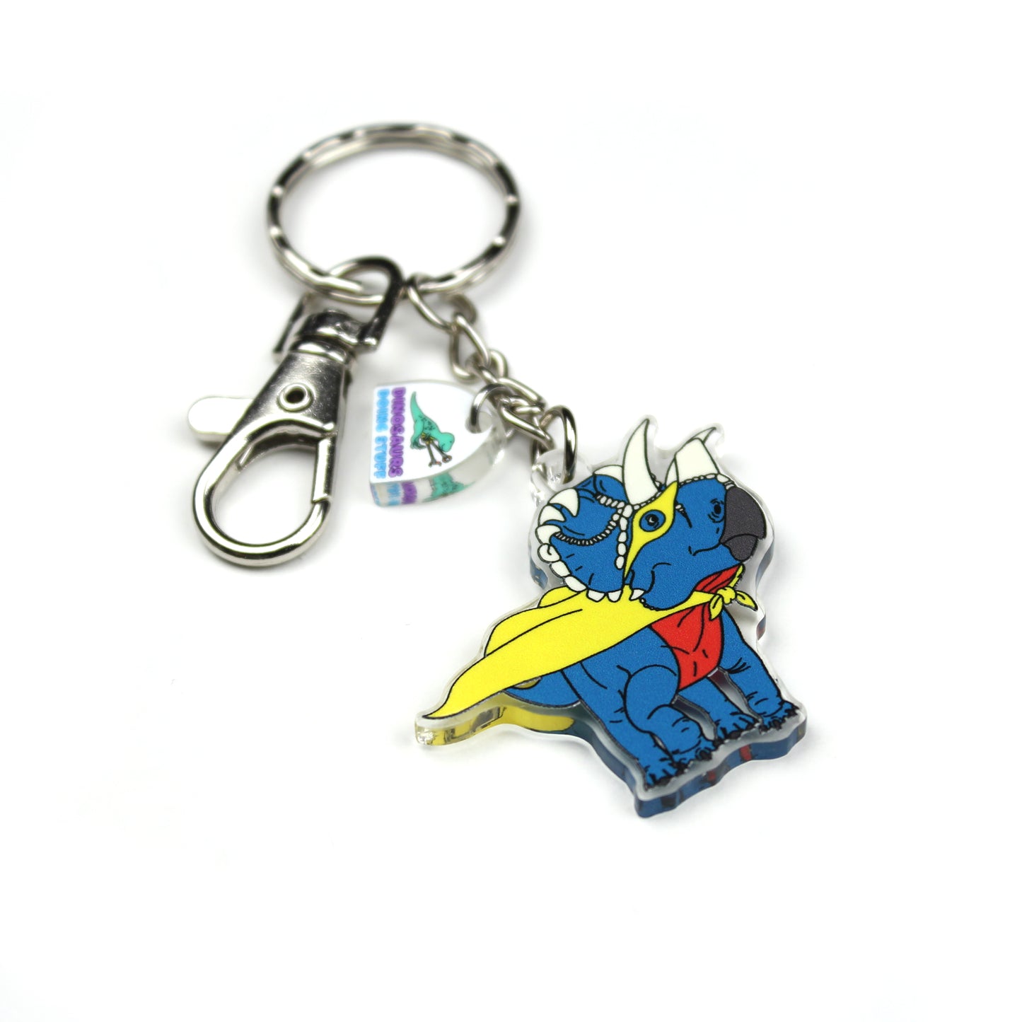 Superhero Dinosaur Keyring