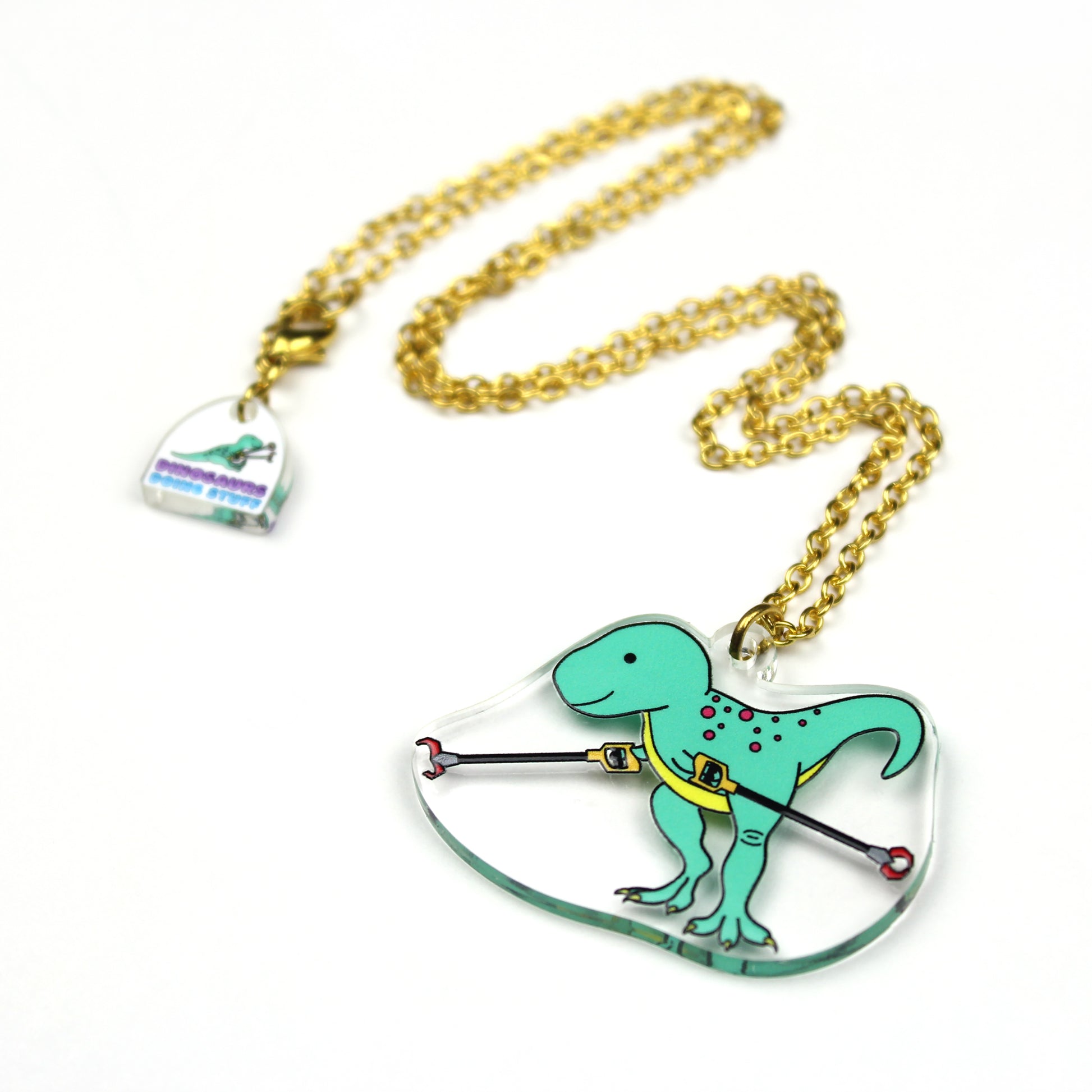 Grabby Arms Dinosaur Necklace