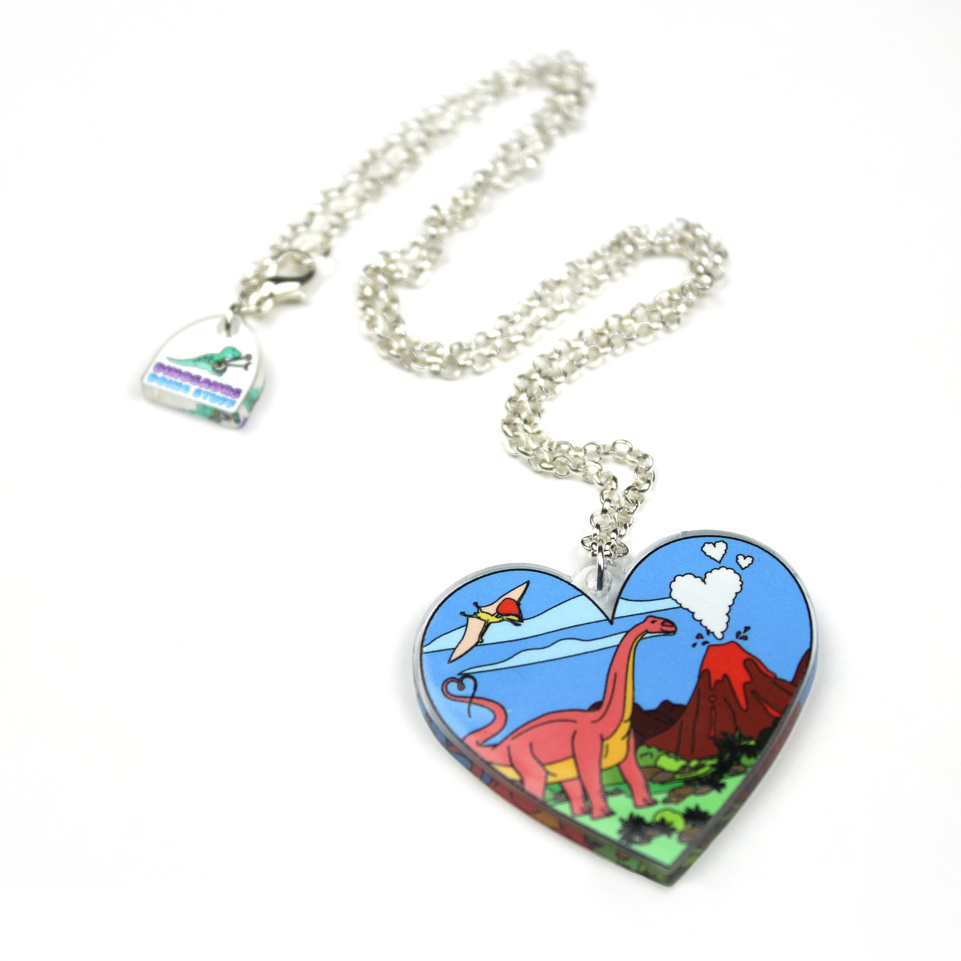 Heart Dinosaur Necklace