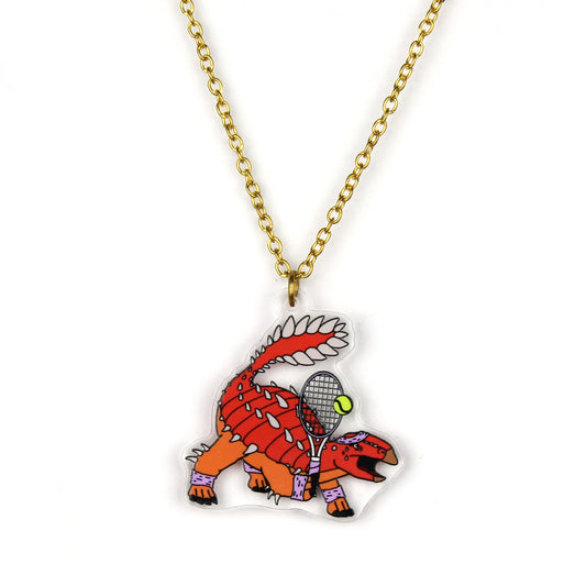 Tennis Dinosaur Necklace