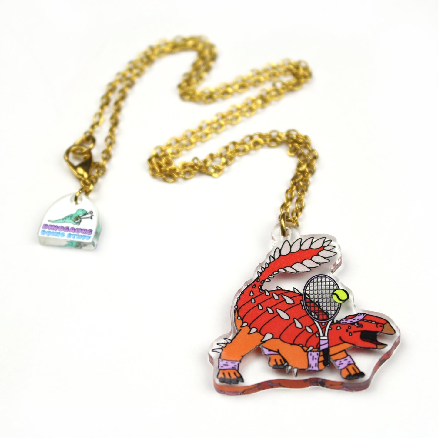 Tennis Dinosaur Necklace