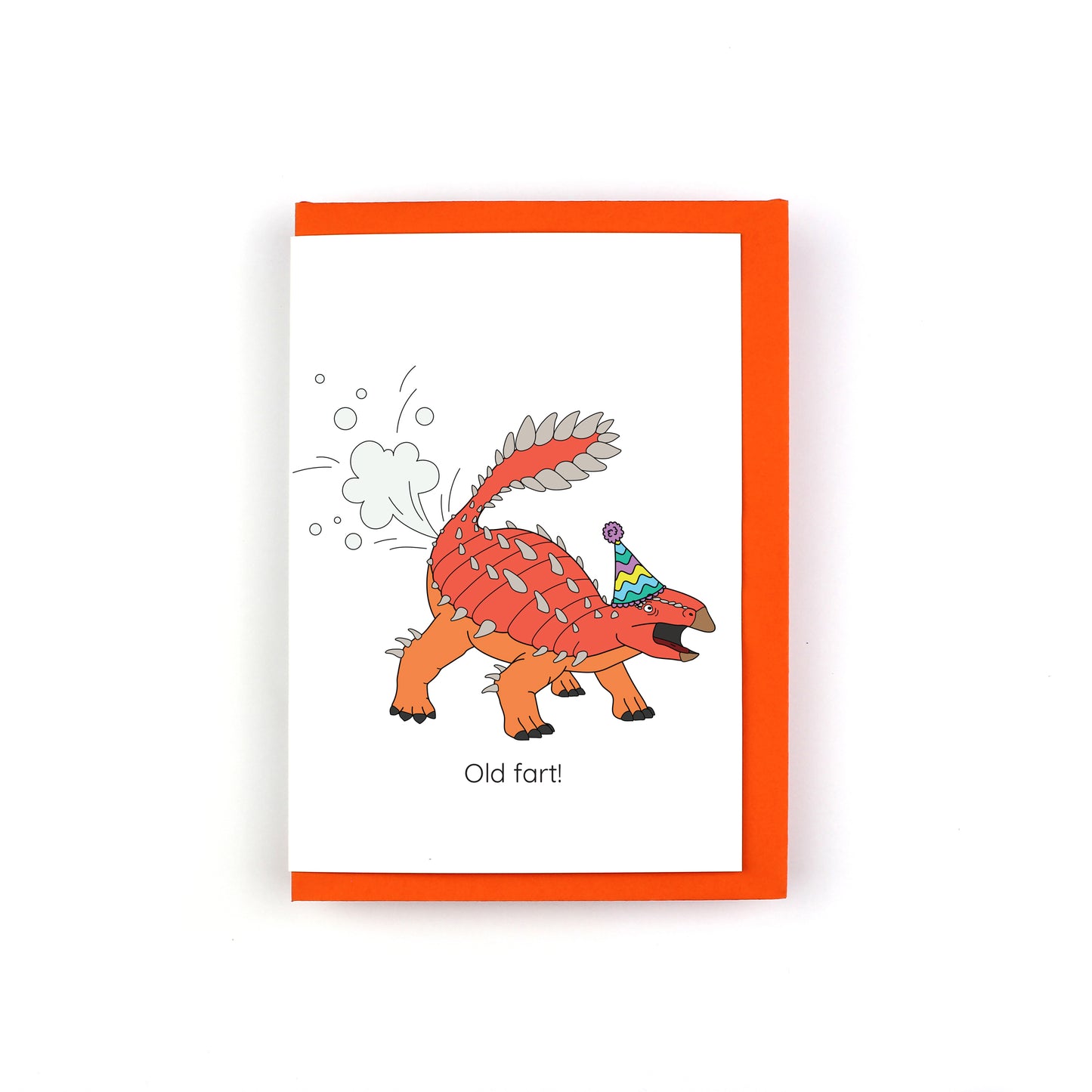 Old Fart Dinosaur Greeting Card