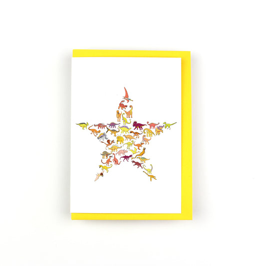 Star Dinosaur Greeting Card