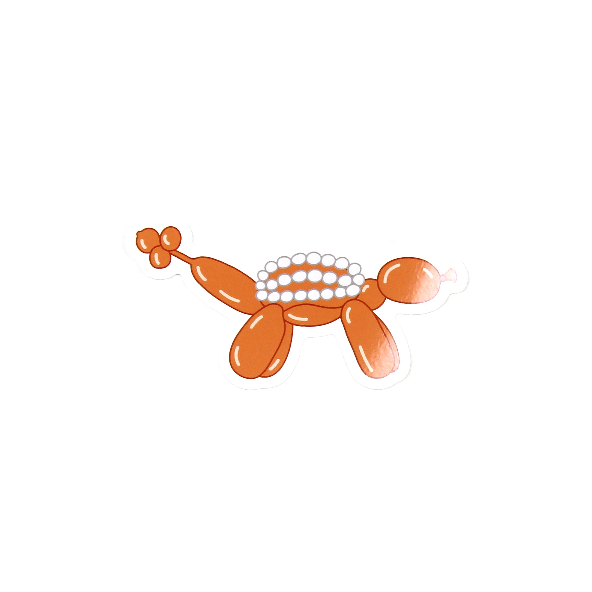 ankylosaurus balloon dinosaur sticker on a white background