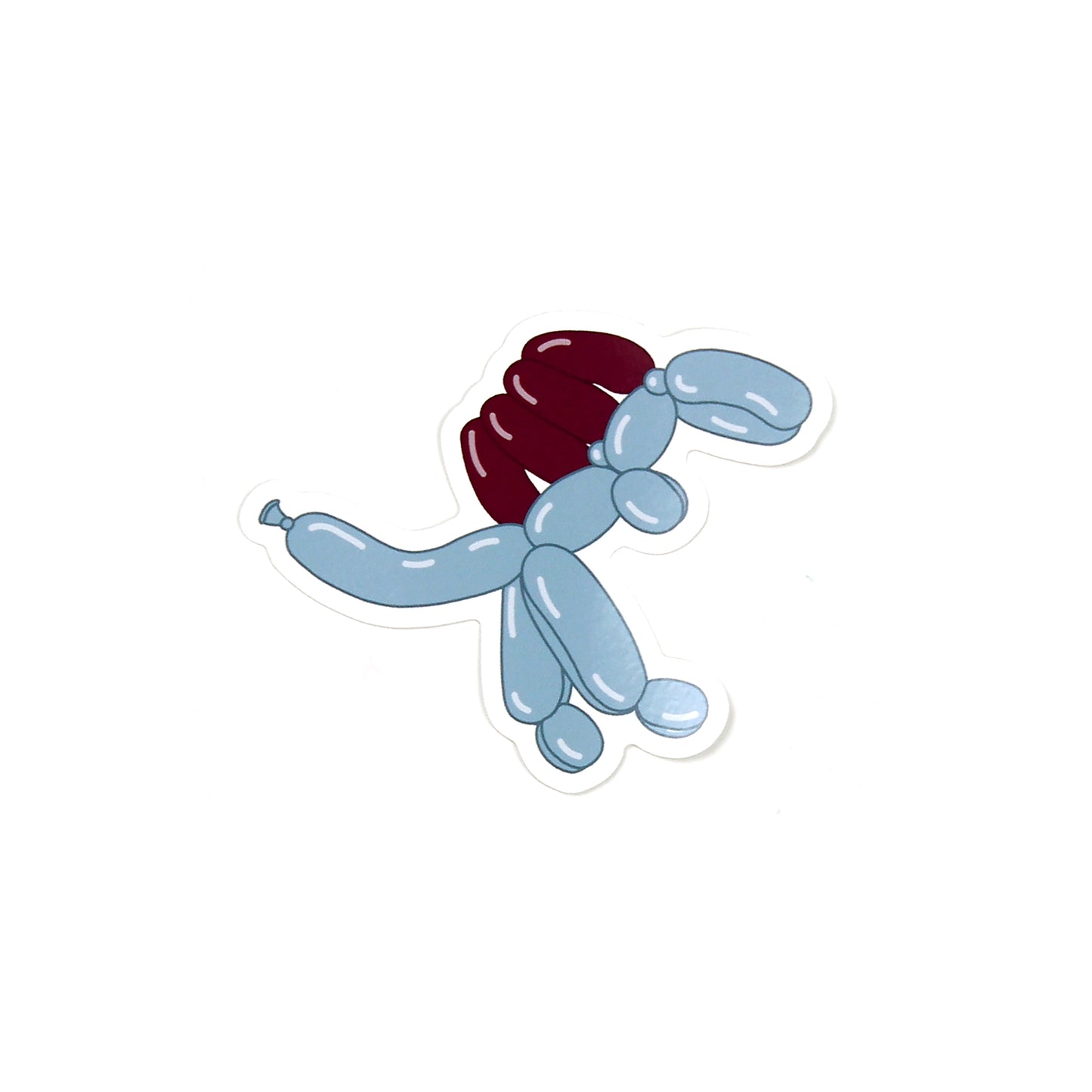 Spinosaurus balloon dinosaur sticker on a white background