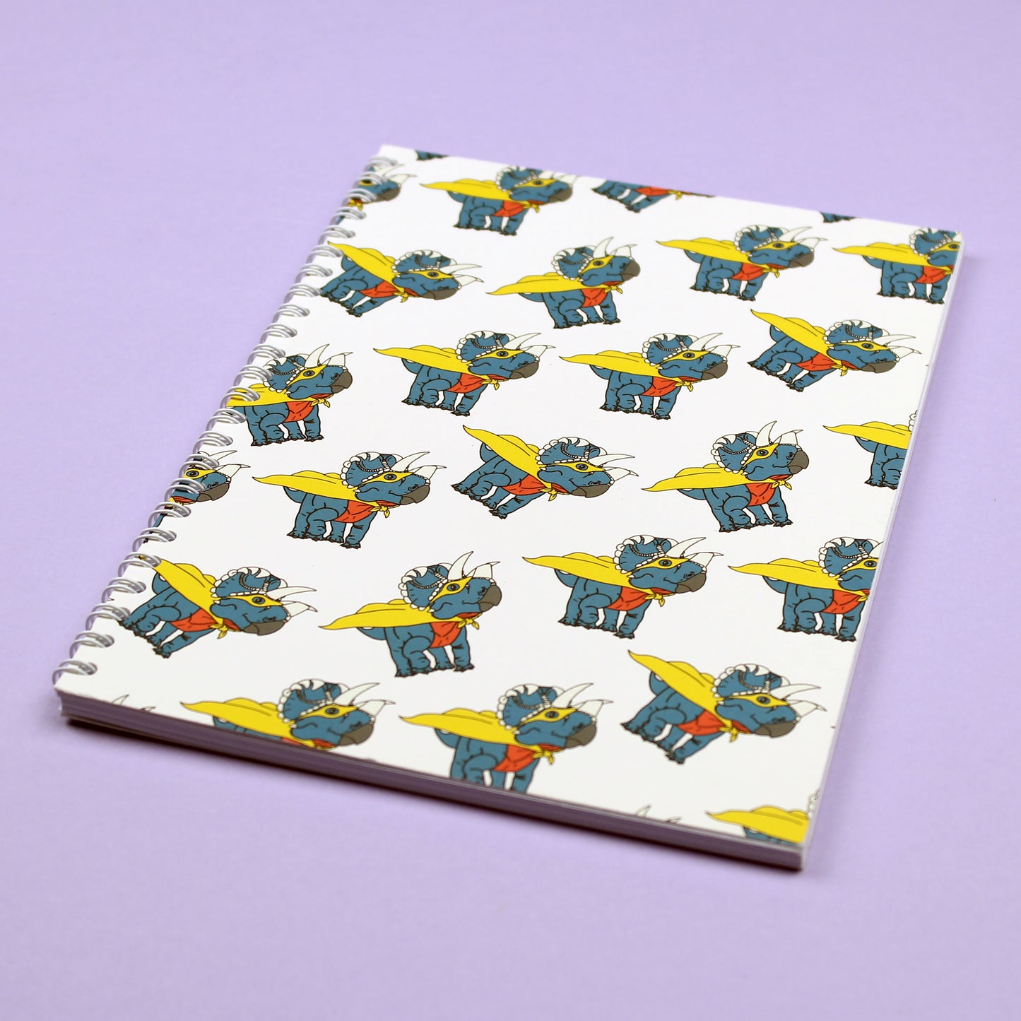 Superhero Dinosaur Spiral Notebook