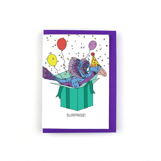 Surprise! Dinosaur Greeting Card