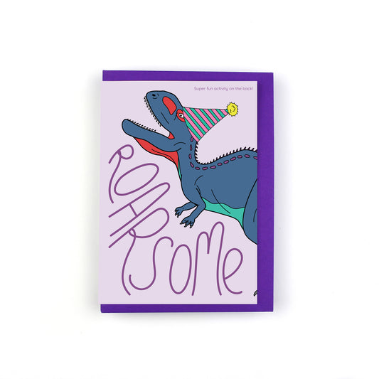 Roarsome Dinosaur Finger Puppet Greeting Card
