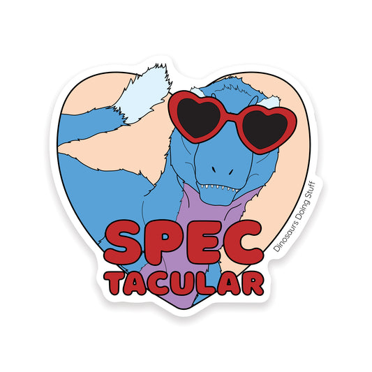Spec-tacular Dinosaur Vinyl Sticker