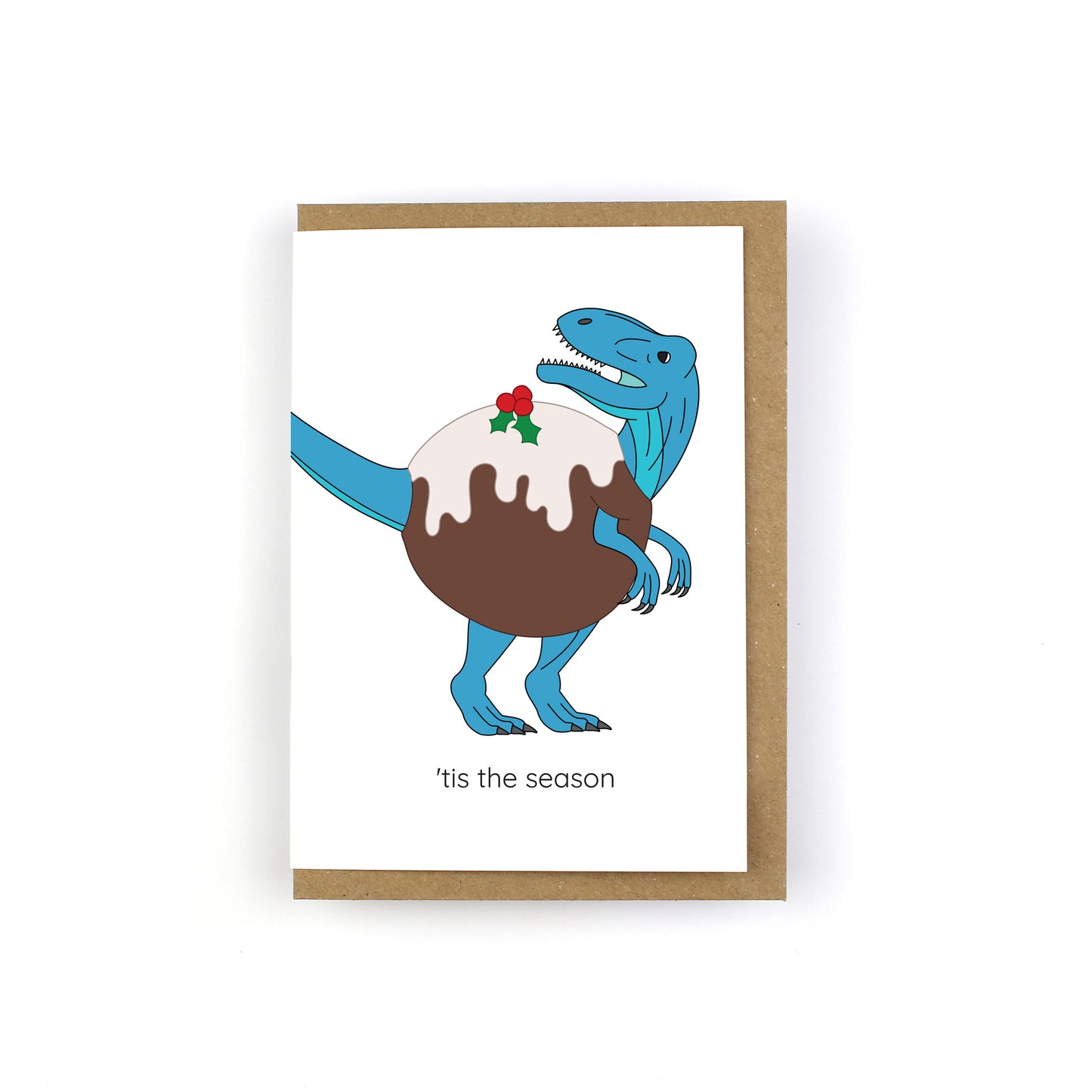 Tis The Season Dinosaur Christmas Greeting Card
